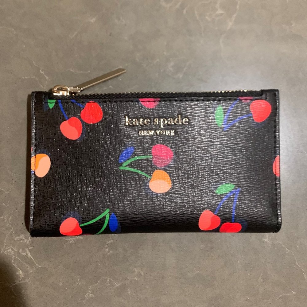 KATE SPADE Cherry Wallet in Black